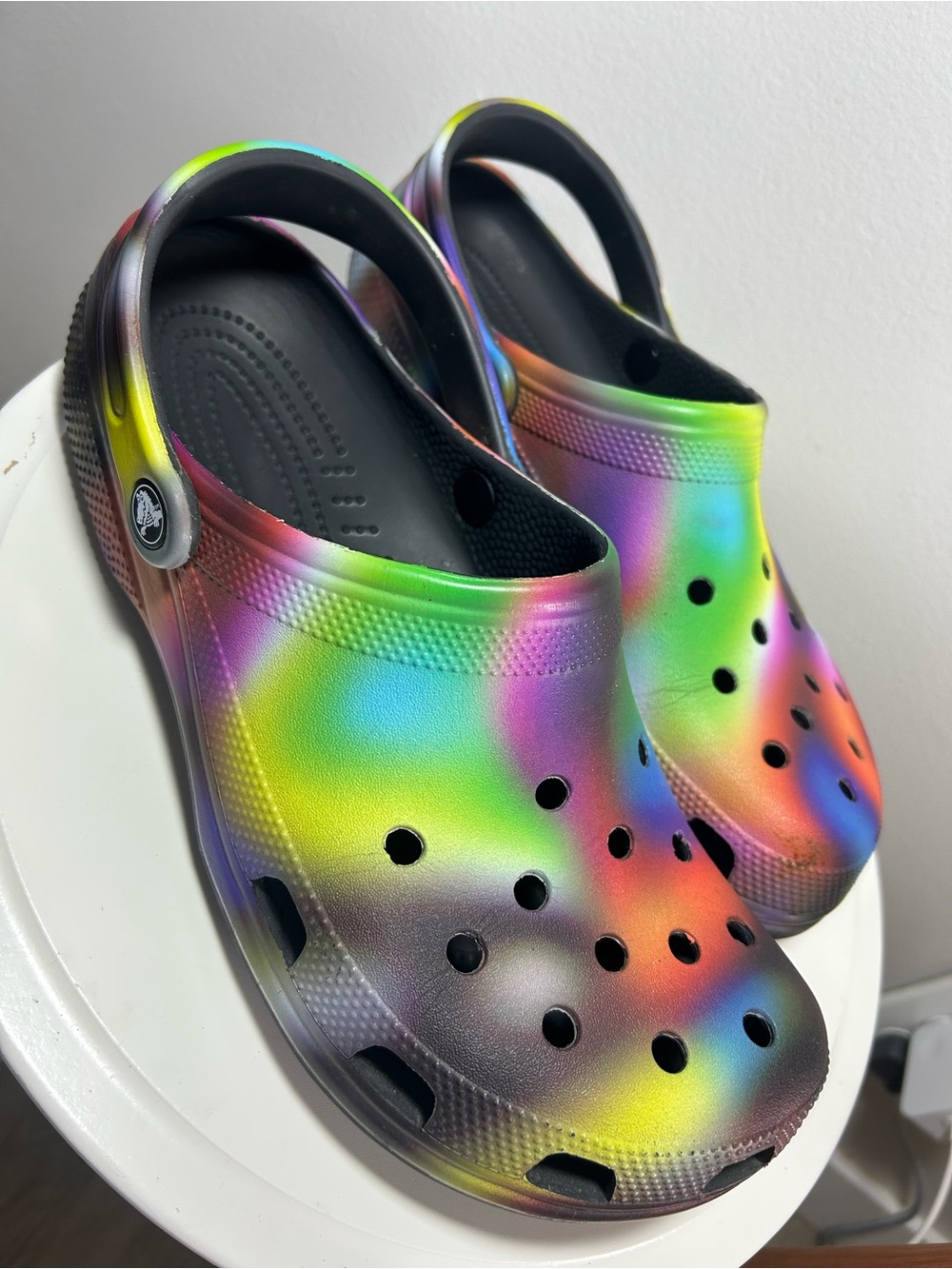 Men's Rainbow Tie-Dye Clog Slip-Ons